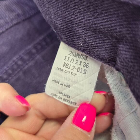 Vintage Wrangler Jeans Womens 12x36 Purple Button‎ Fly Tall Rodeo Cowgirl USA - Picture 14 of 15